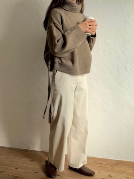 「ISOOK（アイスー）のアイテム（シューズ）」を使った、ISOOKさん（レディース・167cm）の冬コーディネート