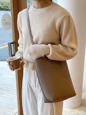 「ISOOK（アイスー）のアイテム（ニット/セーター）」を使った、ISOOKさん（レディース・167cm）の冬コーディネート
