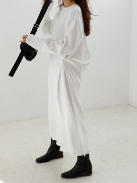 「ISOOK（アイスー）のアイテム（ワンピース/ドレス）」を使った、ISOOKさん（レディース・168cm）の春コーディネート