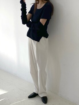 「ISOOK（アイスー）のアイテム（パンツ）」を使った、ISOOKさん（レディース・168cm）の春コーディネート