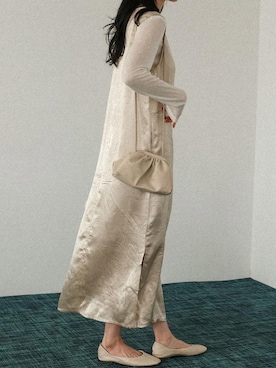 「ISOOK（アイスー）のアイテム（ワンピース/ドレス）」を使った、ISOOKさん（レディース・163cm）の春コーディネート