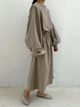 「ISOOK（アイスー）のアイテム（ワンピース/ドレス）」を使った、ISOOKさん（レディース・167cm）の春コーディネート