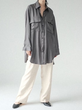 「ISOOK（アイスー）のアイテム（パンツ）」を使った、ISOOKさん（レディース・163cm）の春コーディネート