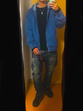 「PPFM（ピーピーエフエム）のアイテム（パンツ）」を使った、reeenさん（メンズ・181cm）の秋コーディネート