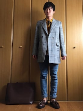 「A（エィス）のアイテム（バッグ）」を使った、kiriさん（メンズ・165cm）の秋コーディネート