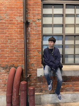 「VANS（バンズ）のアイテム（その他シューズ）」を使った、歐旻喬さん（メンズ・173cm）の春コーディネート