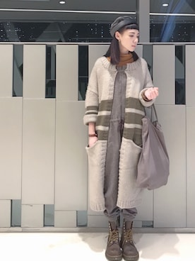 「earthtone」｜「アイテム（サロペット/オーバーオール）」を使った、_lwy_さん（レディース・158cm）の冬コーディネート