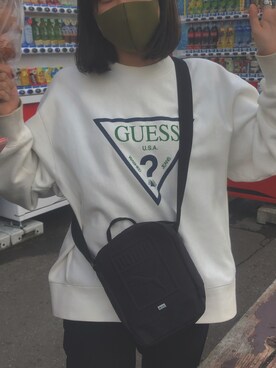 「Guess（ゲス）のアイテム（スウェット）」を使った、annnr001さん（レディース・163cm）の秋コーディネート
