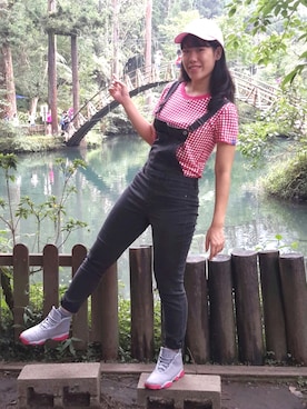 「NBA（エヌビーエー）のアイテム（帽子）」を使った、Yommi Chen🇹🇼さん（レディース・167cm）の夏コーディネート