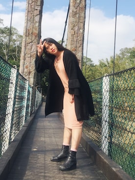 「AIR SPACE（エアースペース）のアイテム（ジャケット/アウター）」を使った、Yommi Chen🇹🇼さん（レディース・167cm）の冬コーディネート