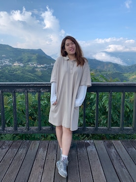 「NET（ネット）のアイテム（チュニック）」を使った、Yommi Chen🇹🇼さん（レディース・167cm）の秋コーディネート