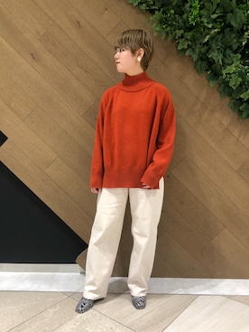 オレンジニット のレディース人気ファッションコーディネート Wear