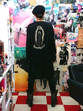 「RUDE GALLERY（ルードギャラリー）のアイテム（ノーカラージャケット）」を使った、みーやさん（メンズ・181cm）の秋コーディネート