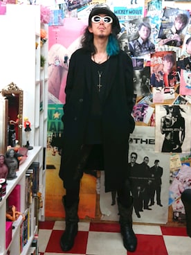 「LEMAIRE（ルメール）のアイテム（チェスターコート）」を使った、みーやさん（メンズ・181cm）の秋コーディネート