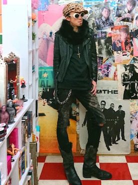 「フォックスファー」｜みーやさん（メンズ・181cm）の冬コーディネート