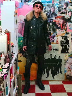 「バックボーン」｜みーやさん（メンズ・181cm）の冬コーディネート