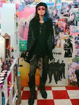 「SHELLAC（シェラック）のアイテム（ジャケット/アウター）」を使った、みーやさん（メンズ・181cm）の冬コーディネート
