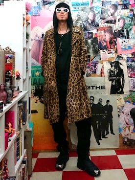 「ISAMU KATAYAMA BACKLASH（イサムカタヤマバックラッシュ）のアイテム（サロペット/オーバーオール）」を使った、みーやさん（メンズ・181cm）の冬コーディネート