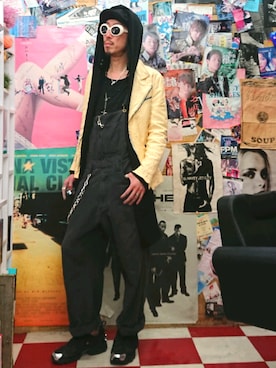 「SHELLAC（シェラック）のアイテム（ジャケット/アウター）」を使った、みーやさん（メンズ・181cm）の冬コーディネート