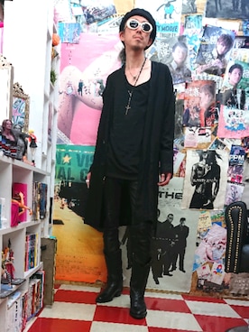 「RUDE GALLERY（ルードギャラリー）のアイテム（ノーカラージャケット）」を使った、みーやさん（メンズ・181cm）の春コーディネート