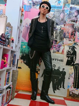 「ROEN（ロエン）のアイテム（テーラードジャケット）」を使った、みーやさん（メンズ・181cm）の春コーディネート