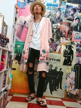 「RUDE GALLERY（ルードギャラリー）のアイテム（ノーカラージャケット）」を使った、みーやさん（メンズ・181cm）の春コーディネート