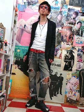 「SHELLAC（シェラック）のアイテム（ジャケット/アウター）」を使った、みーやさん（メンズ・181cm）の春コーディネート