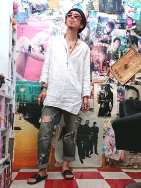 「アタッチメント」｜みーやさん（メンズ・181cm）の夏コーディネート