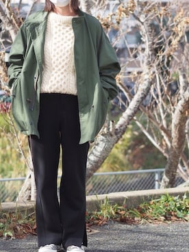 「BEAMS（ビームス）のアイテム（モッズコート）」を使った、megさん（レディース・152cm）の冬コーディネート