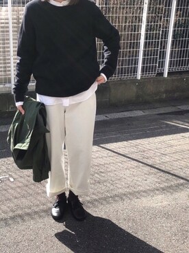 「BEAMS（ビームス）のアイテム（モッズコート）」を使った、megさん（レディース・152cm）の冬コーディネート