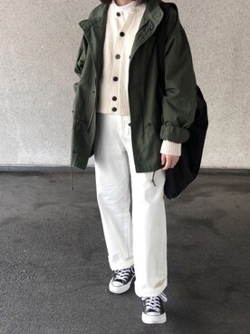 「BEAMS BOY（ビームスボーイ）のアイテム（カーディガン/ボレロ）」を使った、megさん（レディース・152cm）の冬コーディネート