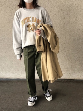 「JOURNAL STANDARD relume（ジャーナルスタンダード　レリューム）のアイテム（ステンカラーコート）」を使った、megさん（レディース・152cm）の冬コーディネート