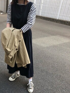 「JOURNAL STANDARD relume（ジャーナルスタンダード　レリューム）のアイテム（ステンカラーコート）」を使った、megさん（レディース・152cm）の春コーディネート