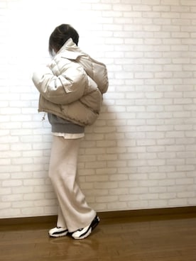 「fifth（フィフス）の中綿ショートダウンコート（ダウンジャケット/コート）」を使った、maririnさん（レディース・158cm）の冬コーディネート