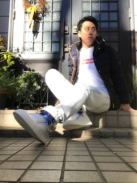 「LouisVuitton」｜「アイテム（ダウンジャケット/コート）」を使った、ゔゃーさん（メンズ・174cm）の秋コーディネート