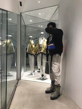 「vetements」｜「アイテム（MA-1）」を使った、ゔゃーさん（メンズ・174cm）の冬コーディネート