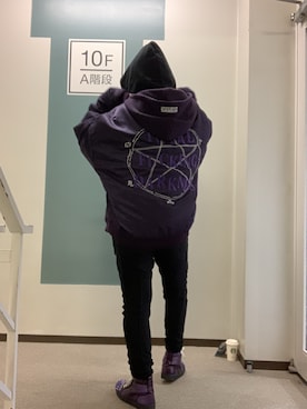 「vetements」｜「アイテム（MA-1）」を使った、ゔゃーさん（メンズ・174cm）の冬コーディネート