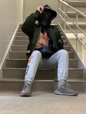 「vetements」｜「アイテム（MA-1）」を使った、ゔゃーさん（メンズ・174cm）の冬コーディネート