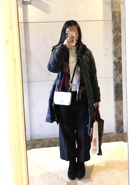 「initial（イニシャル）のアイテム（スラックス）」を使った、suelaineさん（レディース・156cm）の冬コーディネート