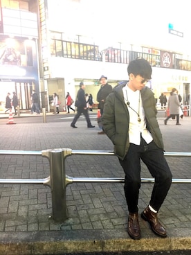 「MARNI（マルニ）のアイテム（アクセサリー）」を使った、なぎさん（メンズ・177cm）の冬コーディネート