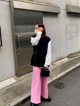 「H&M（エイチ・アンド・エム）のアイテム（ブーツ）」を使った、ayaka saitoさん（レディース・158cm）の秋コーディネート