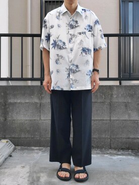「アロハシャツ」｜takahiroさん（メンズ・163cm）の夏コーディネート