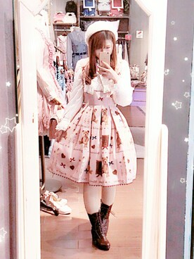 「Queen Bee（クイーンビー）のアイテム」を使った、hana_月华夜さん（レディース・160cm）の冬コーディネート