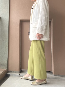 「ピスタチオ」｜「アイテム（バレエシューズ）」を使った、yasuさん（レディース・165cm）の春コーディネート