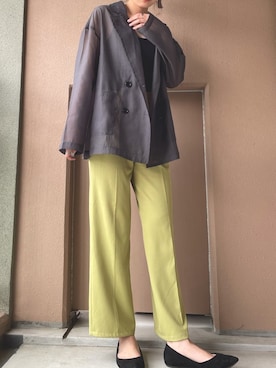 「ピスタチオ」｜「アイテム（キャミソール）」を使った、yasuさん（レディース・165cm）の春コーディネート