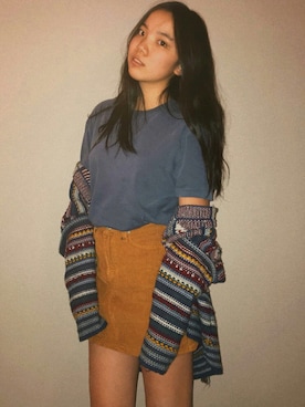 「PULL&BEAR（プルアンドベア）のアイテム（その他アウター）」を使った、夏季限定桃桃さん（レディース・162cm）の冬コーディネート