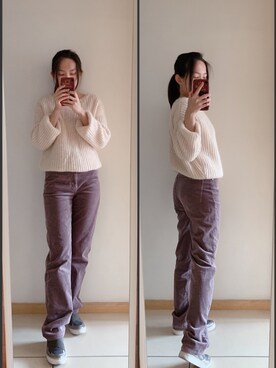 「Supreme.La.La.（シュープリームララ）のアイテム（トップス）」を使った、yuyanllさん（レディース・159cm）の春コーディネート