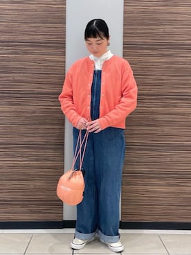 「coen（コーエン）のアイテム（オールインワン・サロペット）」を使った、coen   ありさん（レディース・155cm）の冬コーディネート