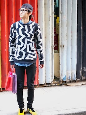 「flyknitmax」｜masatrianさん（メンズ・181cm）の冬コーディネート