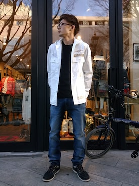 「TYPE BLUE（タイプブルー）のアイテム（パンツ）」を使った、kazuさん（メンズ・180cm）の冬コーディネート